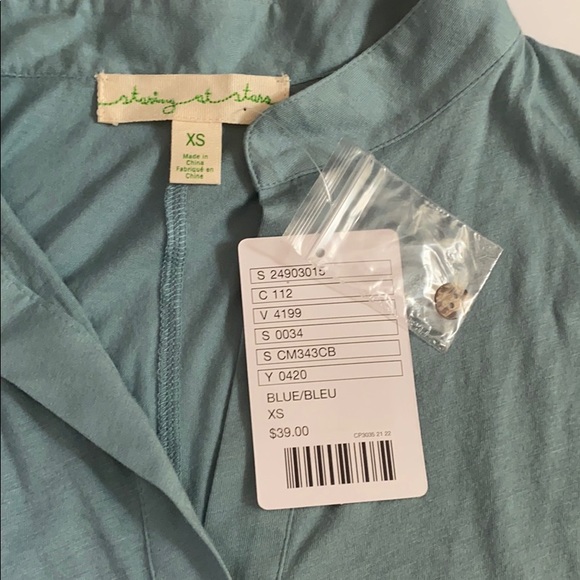 NWT* Urban Outfitters Staring at Stars Blue Top XS - Picture 3 of 3